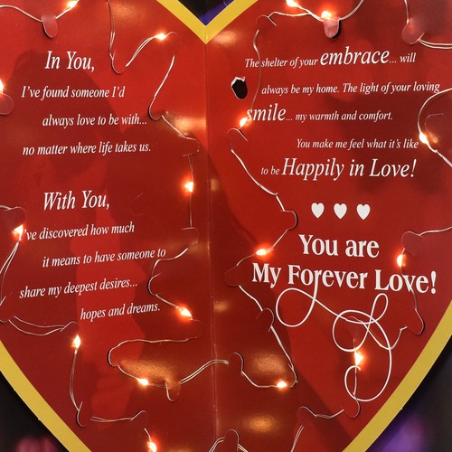 You Have My Heart - Love Card with LED Lights Inside